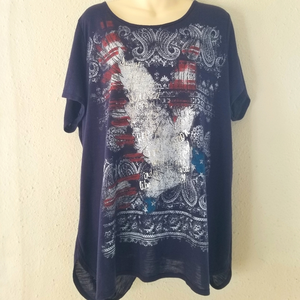 USA Patriotic Graphic Top